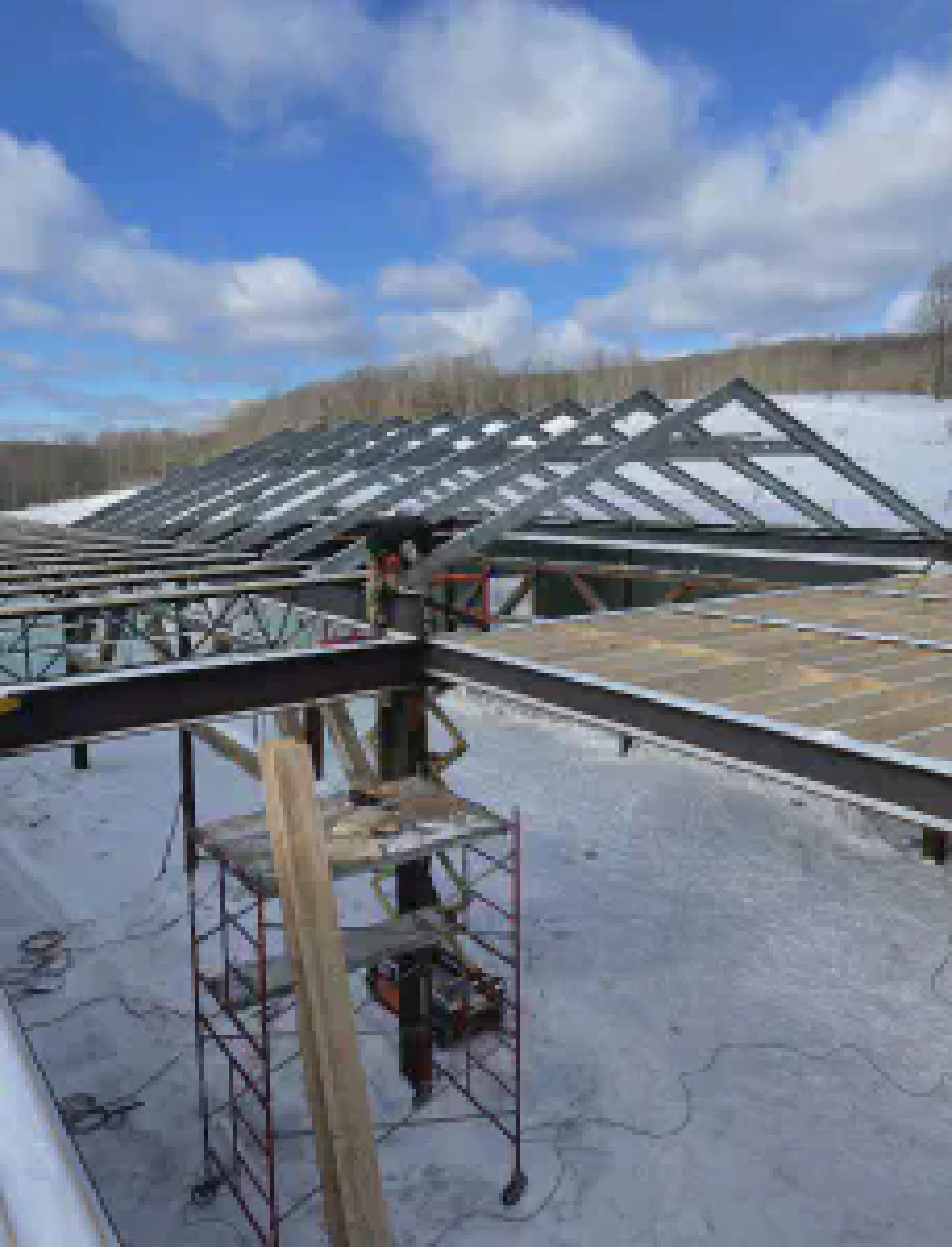 Metal steel roof errected for Your Mountain House